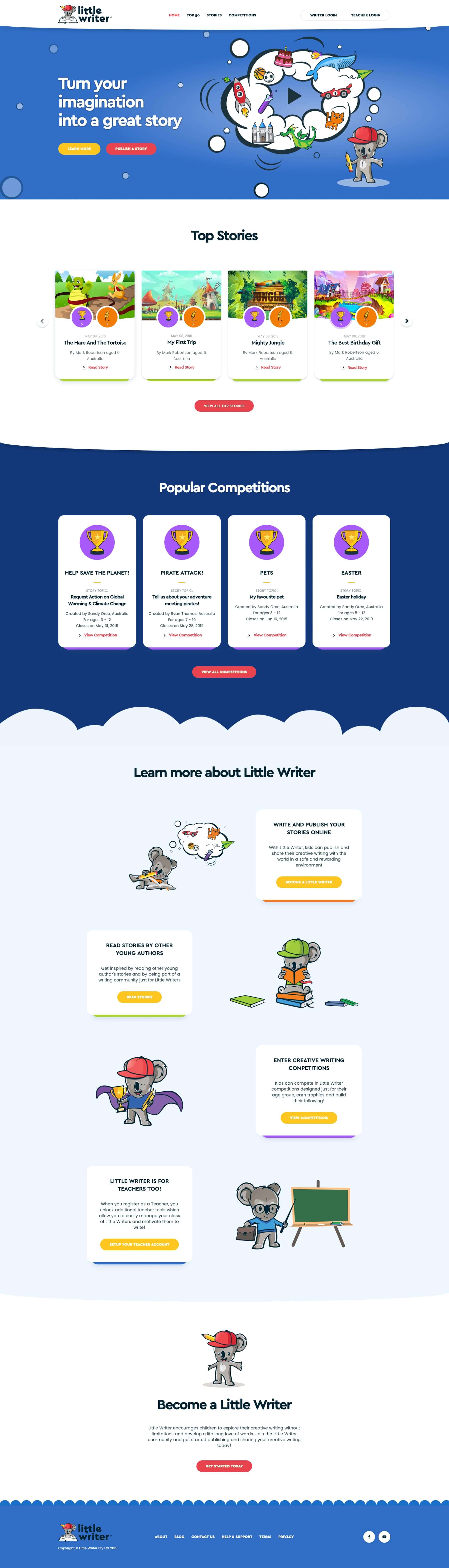 Little writer home page